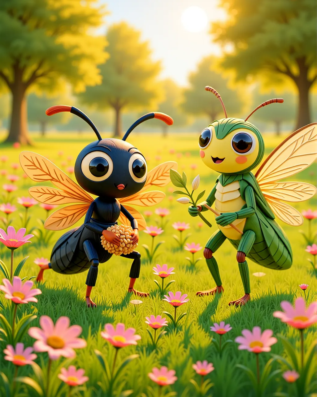 The Ant and the Grasshopper — scene 1