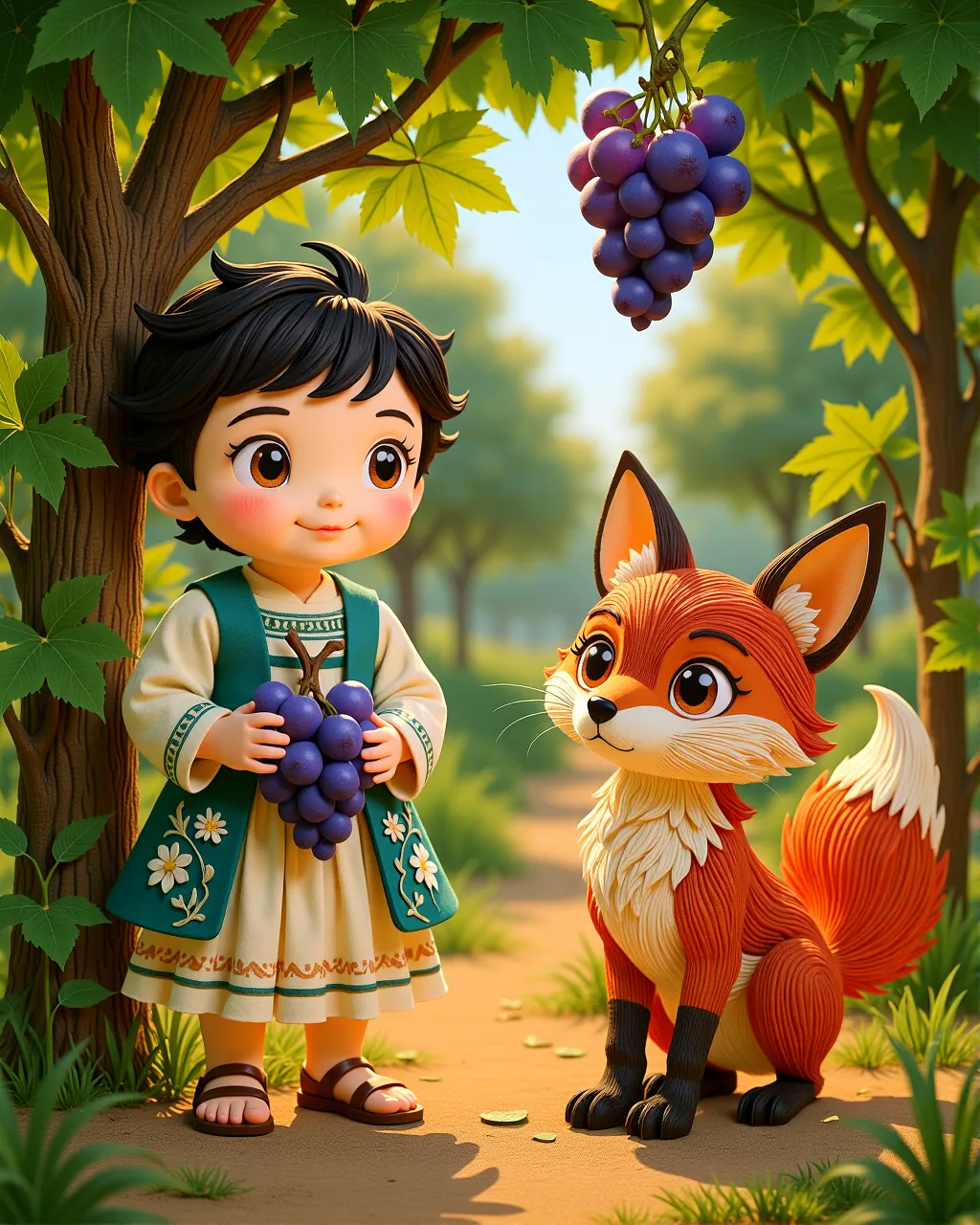 The Fox and the Grapes — scene 1