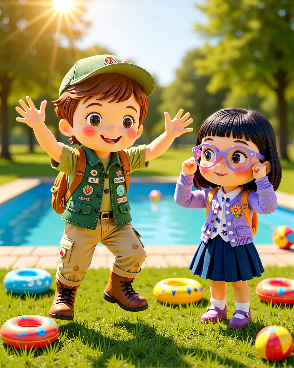 The Sparkling Pool Party Helpers — scene 1