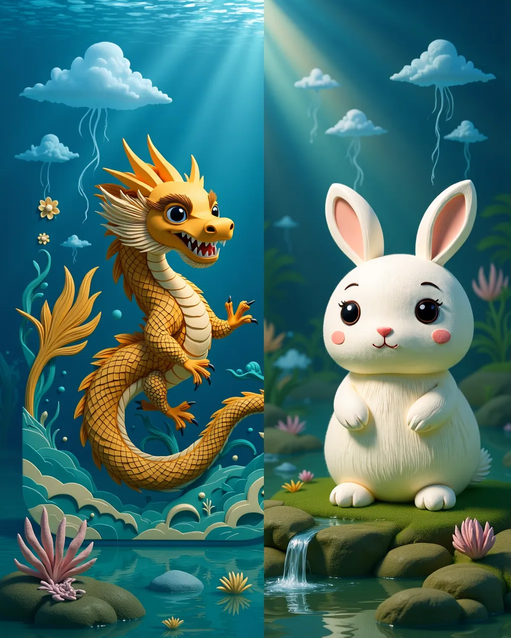The Wise Rabbit and the Dragon King — scene 1