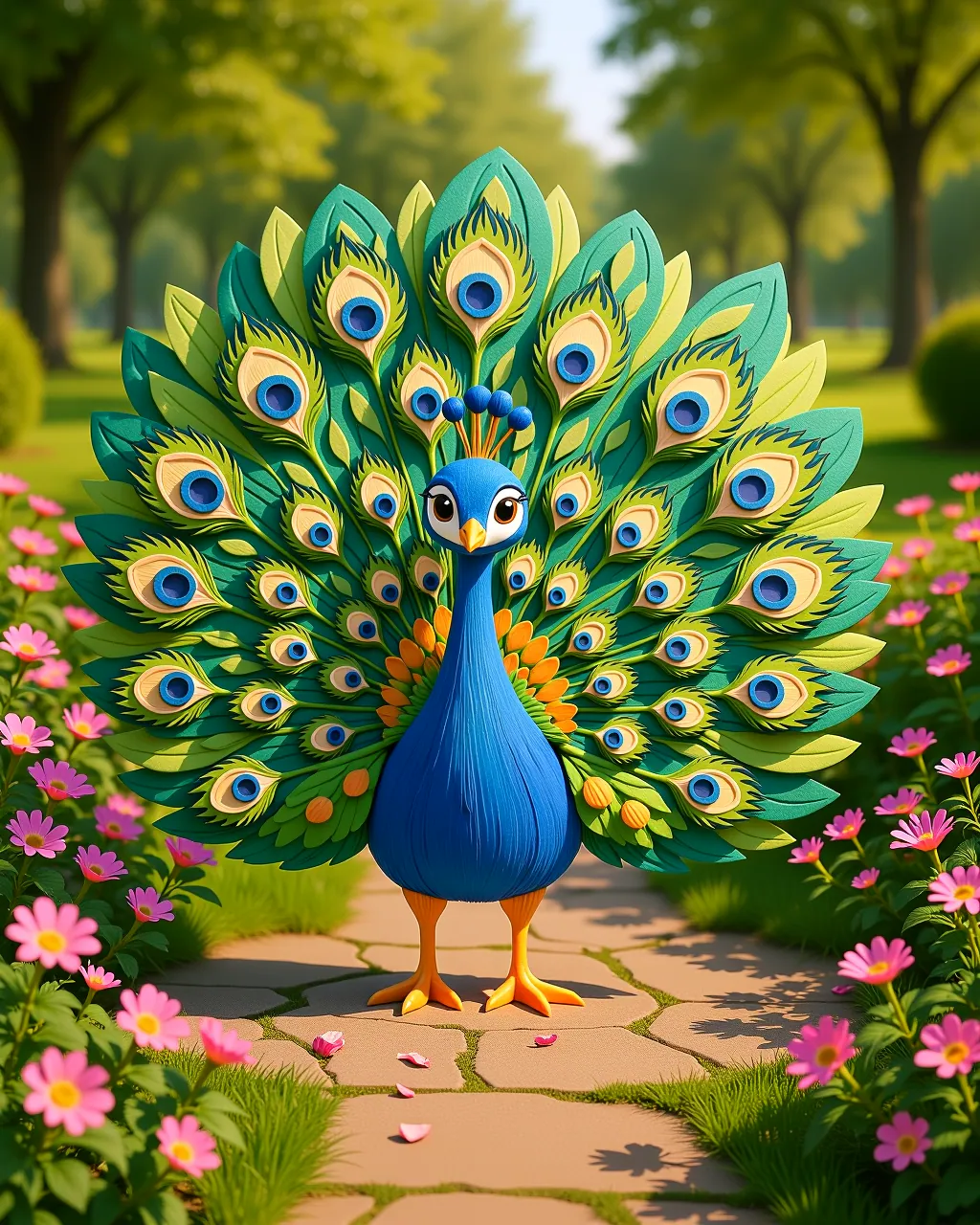 The Peacock and the Sparrow — scene 1