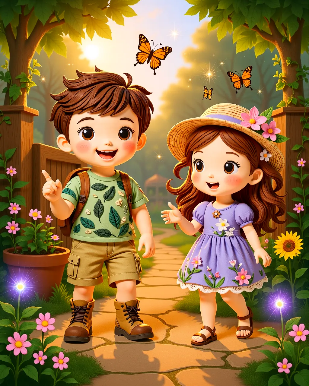 Cover of “The Garden Where Butterflies Paint Flowers”