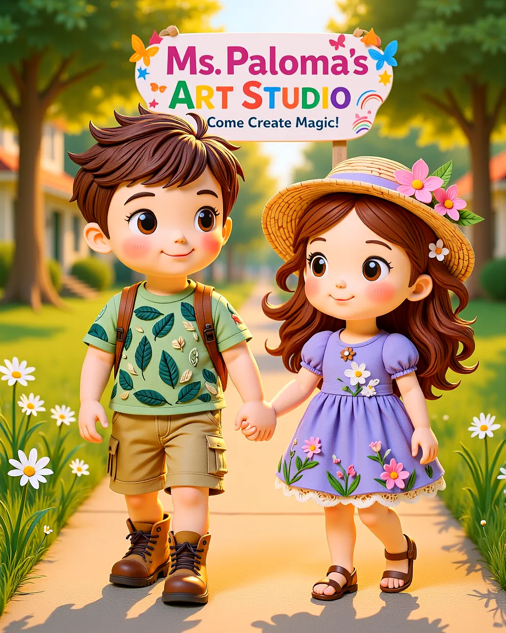 The Glowing Art Studio Adventure — scene 1