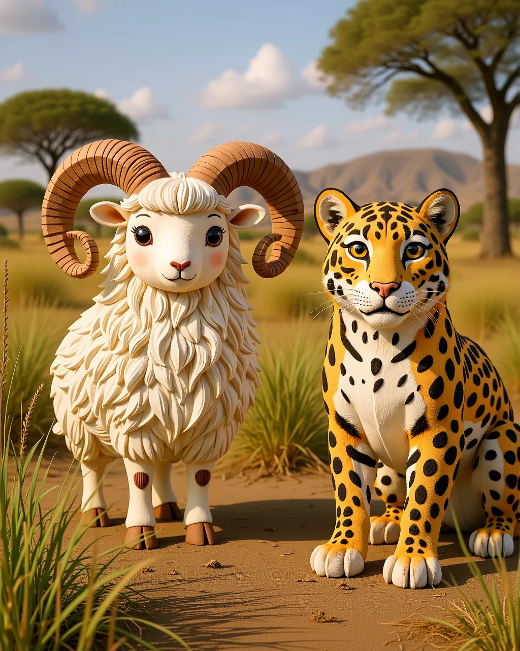 The Clever Ram and the Proud Leopard — scene 1