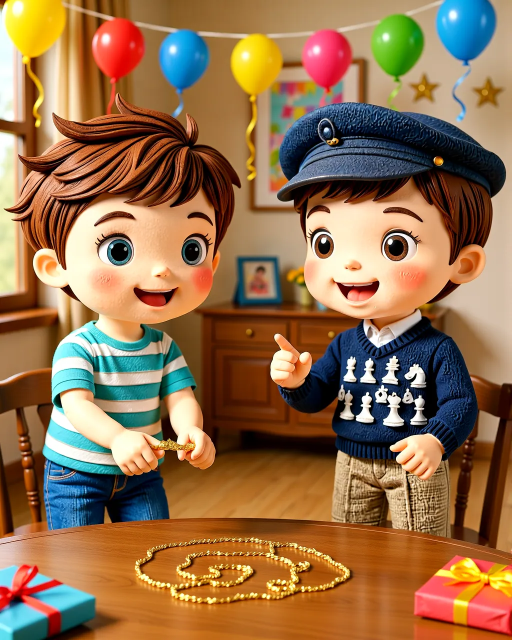 Cover of “The Golden Threads of Birthday Magic”