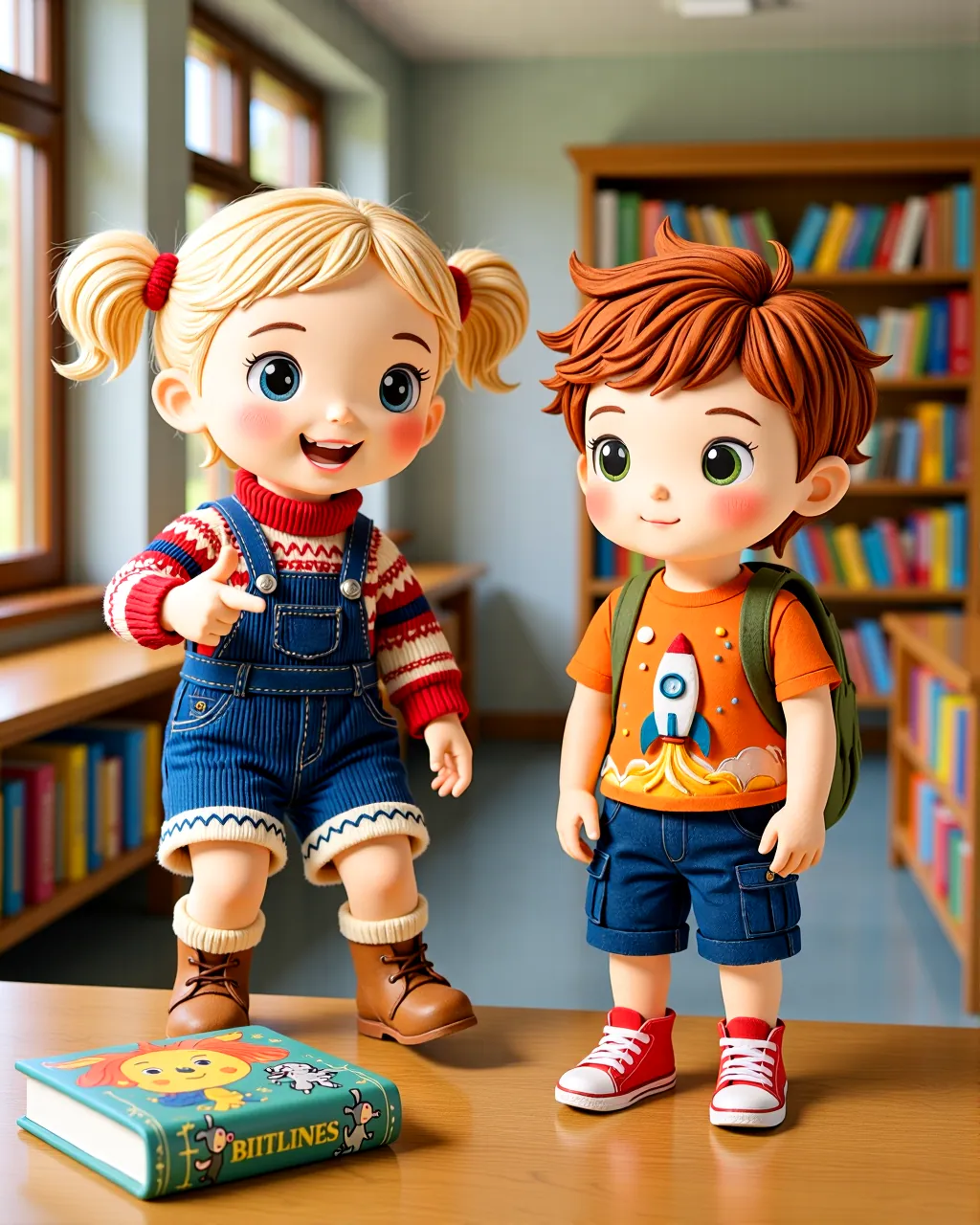 Anya and Noah Meet the Whispering Library Friends — scene 1