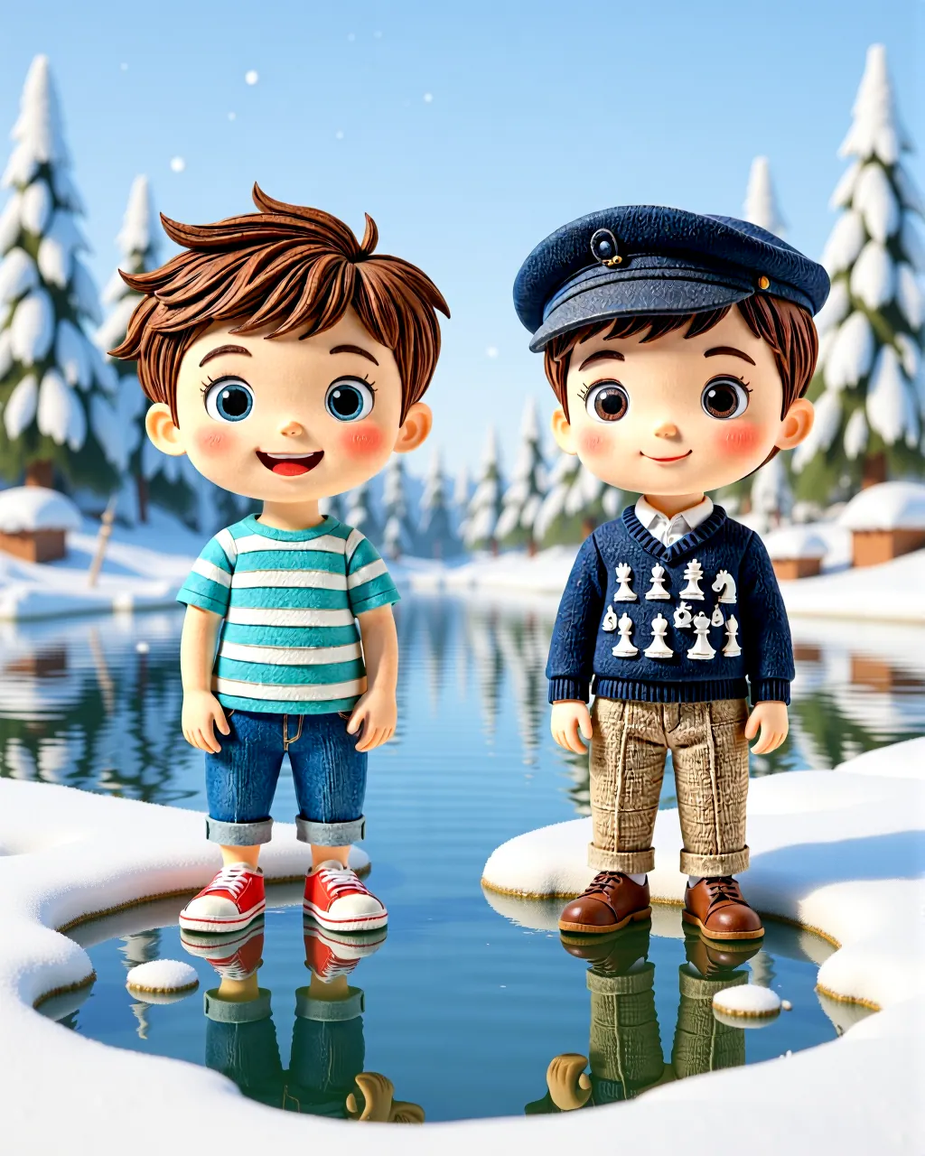 Cover of “Theo & Miles: The Thinking Ice Fishers”