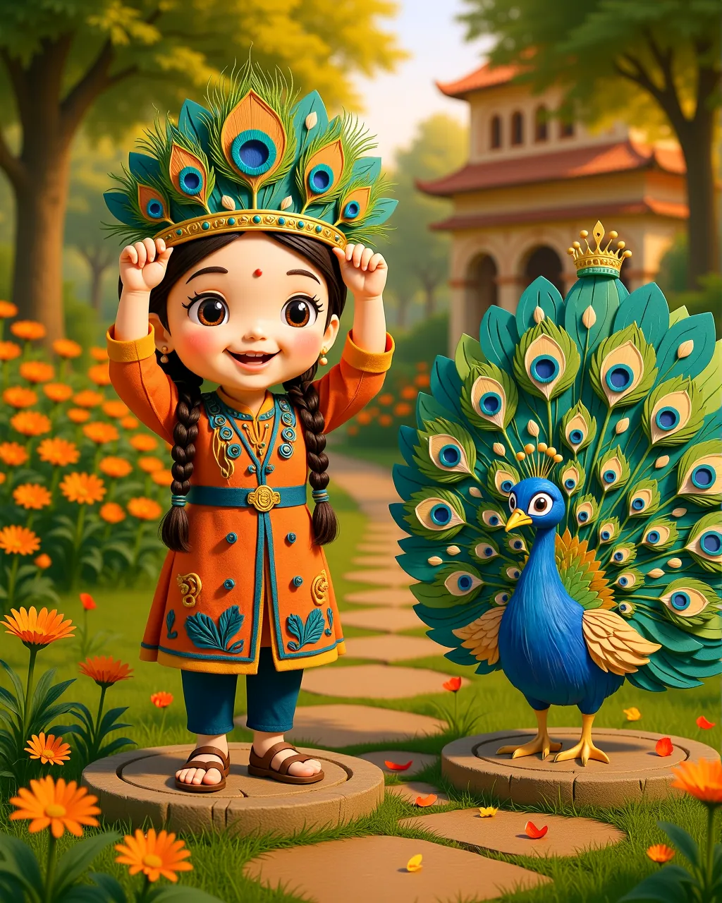 The Peacock Feather Crown — scene 1