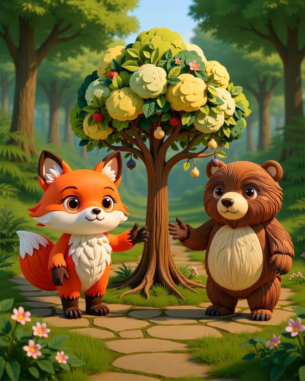 The Clever Fox and the Forest Friends — scene 1