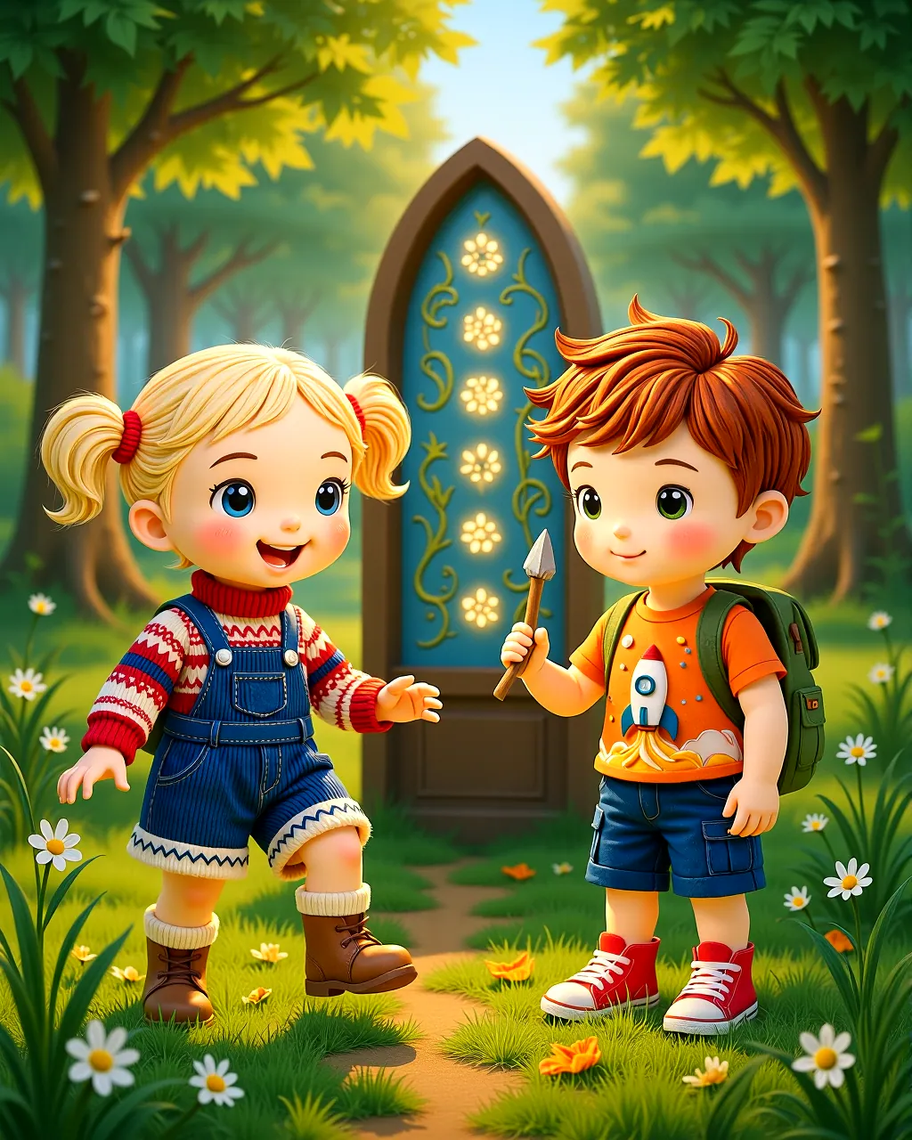 Anya and Noah and the Growing Numbers Garden — scene 1