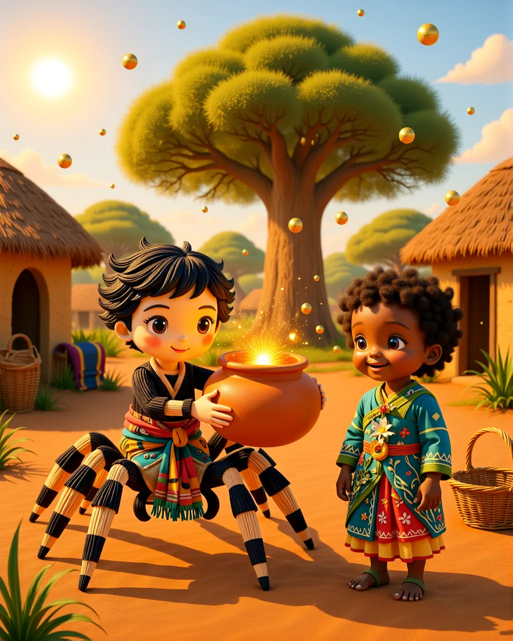 Anansi and the Wisdom Pot — scene 1