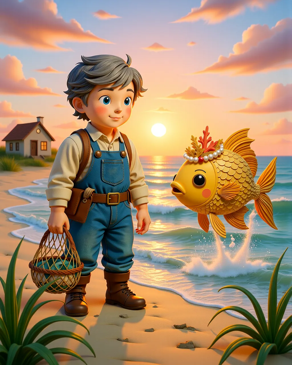The Fisherman and the Golden Fish — scene 1