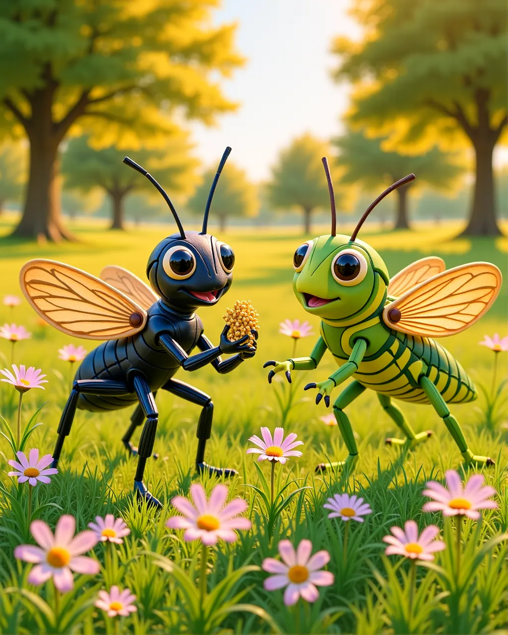 The Ant and the Grasshopper — scene 1